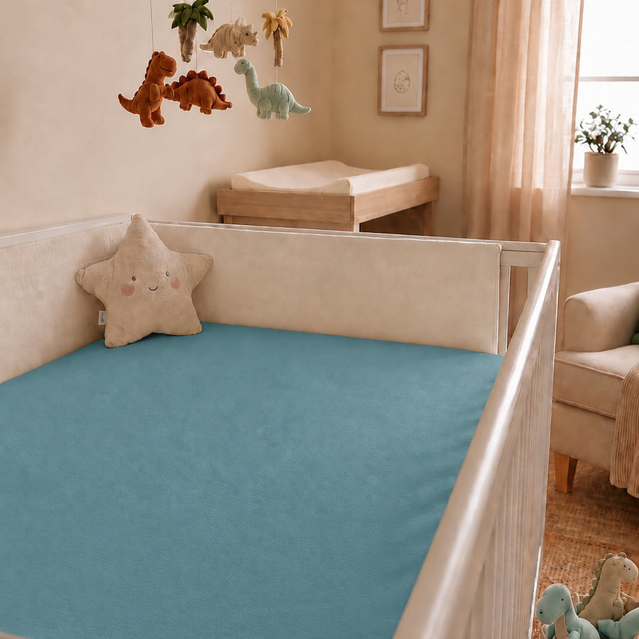 Plain Petrol Fitted Bedsheet & Pillowcase Set