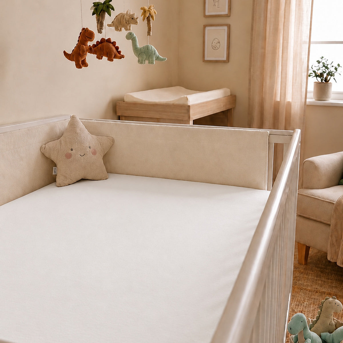 Plain White Fitted Bedsheet & Pillowcase Set