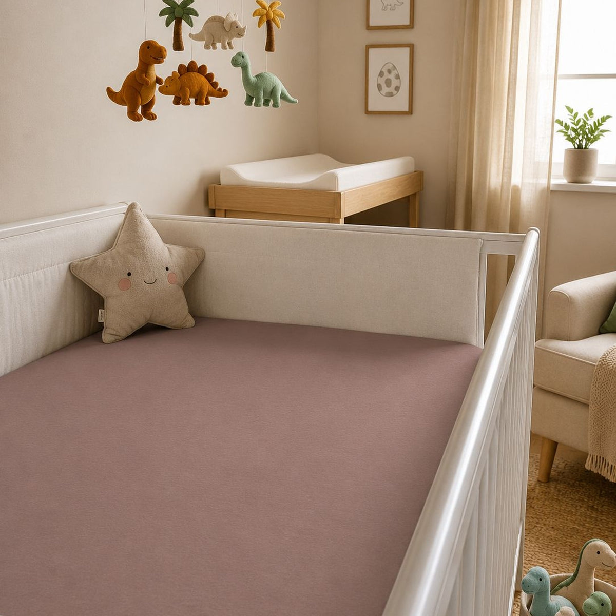 Plain Cashmere Fitted Bedsheet & Pillowcase Set