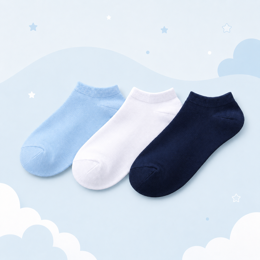 Boys' Everyday Ankle Socks – Pack of 3