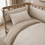 Beige Dino Dreams Ultimate Baby Crib Set – 16 Pieces